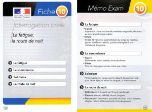 fiche mémo 10 la fatigue, la route de nuit