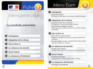 fiche memo 5 la conduite préventive